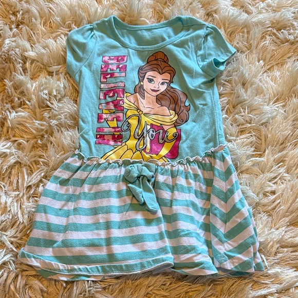 Disney Other - Disney Belle Believe in You Kids Dress - Aqua and Pink